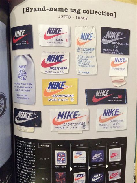 vintage nike labels